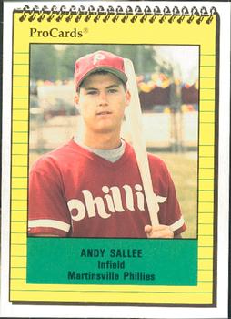 1991 ProCards #3464 Andy Sallee Front