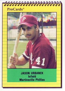 1991 ProCards #3465 Jason Urbanek Front