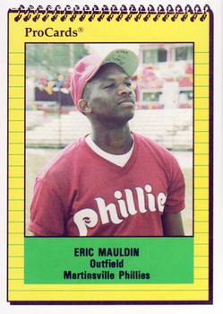 1991 ProCards #3469 Eric Mauldin Front