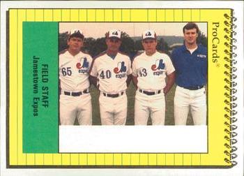 1991 ProCards #3561 Field Staff (Ed Creech / Q.V. Lowe / Jim Fleming / Lee Slagle) Front