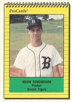 1991 ProCards #3597 Brian Edmondson Front