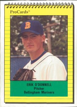 1991 ProCards #3659 Erik O'Donnell Front