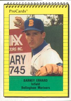 1991 ProCards #3673 Barney Erhard Front