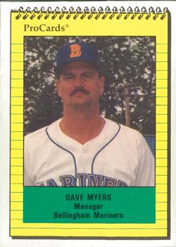 1991 ProCards #3683 Dave Myers Front