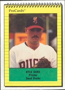 1991 ProCards #3689 Kyle Duke Front
