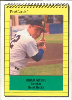 1991 ProCards #3697 Brian McGee Front