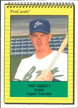 1991 ProCards #3730 Troy Babbitt Front