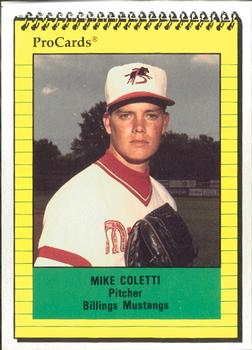 1991 ProCards #3745 Mike Coletti Front