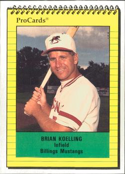 1991 ProCards #3762 Brian Koelling Front