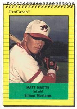 1991 ProCards #3763 Matt Martin Front