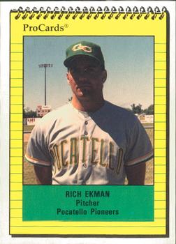 1991 ProCards #3775 Rich Ekman Front