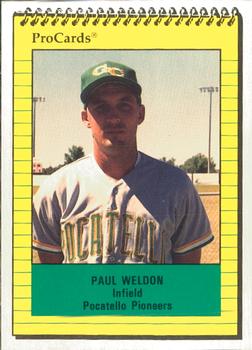 1991 ProCards #3792 Paul Weldon Front