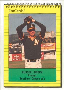 1991 ProCards #3832 Russell Brock Front