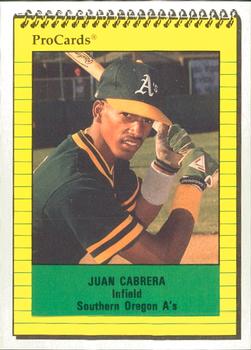1991 ProCards #3852 Juan Cabrera Front
