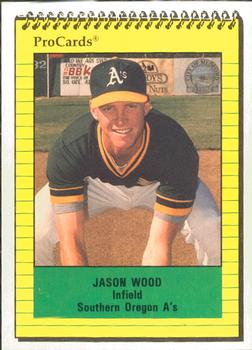 1991 ProCards #3859 Jason Wood Front