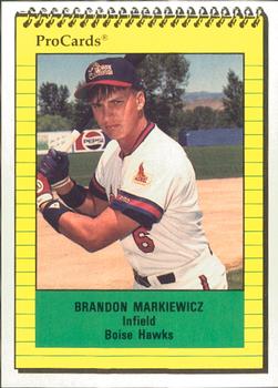 1991 ProCards #3887 Brandon Markiewicz Front