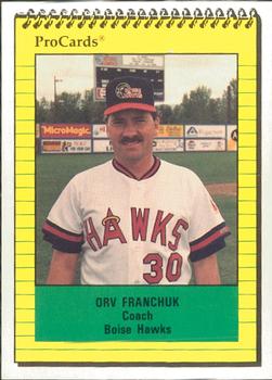 1991 ProCards #3901 Orv Franchuk Front