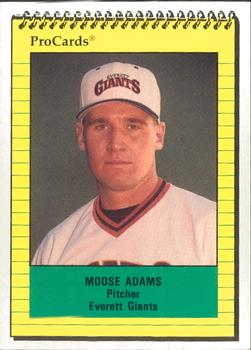 1991 ProCards #3904 Moose Adams Front