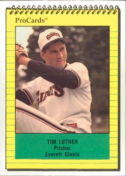 1991 ProCards #3910 Tim Luther Front