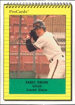 1991 ProCards #3924 Randy Swank Front