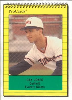 1991 ProCards #3931 Dax Jones Front