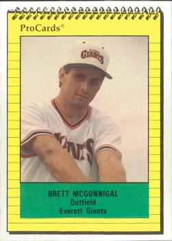 1991 ProCards #3932 Brett McGonnigal Front