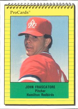 1991 ProCards #4033 John Frascatore Front