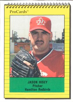 1991 ProCards #4034 Jason Hisey Front