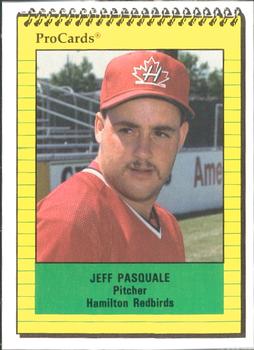 1991 ProCards #4037 Jeff Pasquale Front