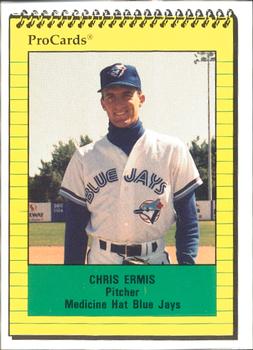 1991 ProCards #4093 Chris Ermis Front