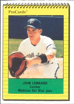 1991 ProCards #4102 John Lombardi Front