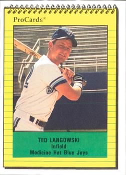 1991 ProCards #4107 Ted Langowski Front