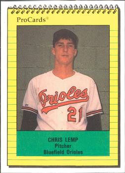 1991 ProCards #4124 Chris Lemp Front