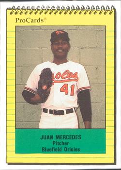 1991 ProCards #4125 Juan Mercedes Front