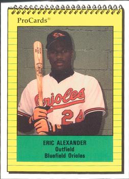 1991 ProCards #4138 Eric Alexander Front