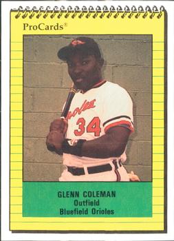 1991 ProCards #4139 Glenn Coleman Front