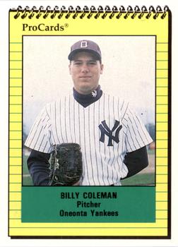 1991 ProCards #4146 Billy Coleman Front