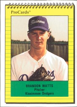 1991 ProCards #4187 Brandon Watts Front
