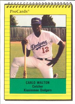 1991 ProCards #4191 Carlo Walton Front