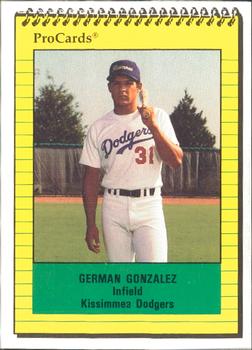 1991 ProCards #4193 German Gonzalez Front