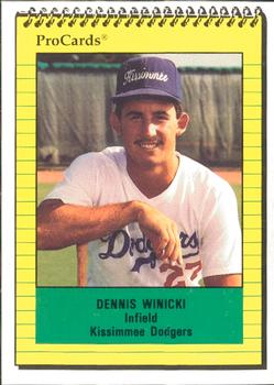 1991 ProCards #4198 Dennis Winicki Front