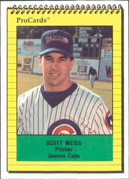 1991 ProCards #4218 Scott Weiss Front