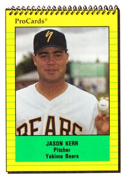 1991 ProCards #4244 Jason Kerr Front