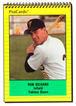 1991 ProCards #4255 Ron Richard Front