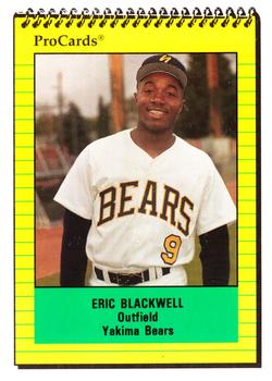 1991 ProCards #4259 Eric Blackwell Front