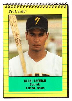 1991 ProCards #4260 Keoki Farrish Front