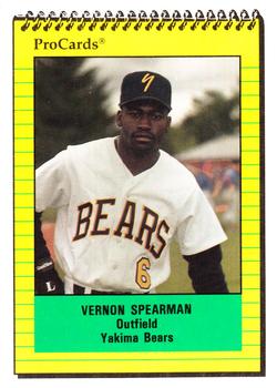 1991 ProCards #4261 Vernon Spearman Front