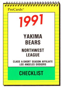 1991 ProCards #4266 Checklist Front