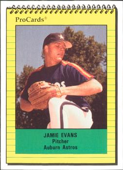 1991 ProCards #4268 Jamie Evans Front