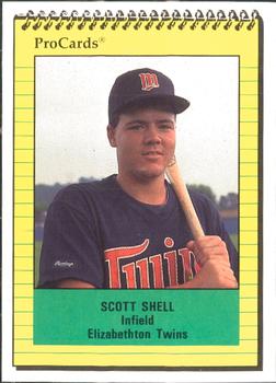 1991 ProCards #4308 Scott Shell Front